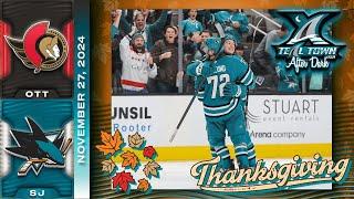 San Jose Sharks vs Ottawa Senators - 11/27/2024 - Teal Town USA After Dark (Postgame)