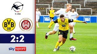 Rote Karte und Ausgleich in 90. Minute! | Borussia Dortmund II - SV Wehen-Wiesbaden | HL - 3. Liga