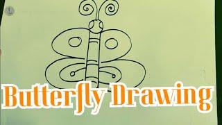 How to draw butterfly || Only drawing for kids || linkon art space