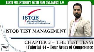 ISTQB Test Management v3.0 | Tutorial 44 | Skills in Four Areas of Competence | ISTQB Test Manager