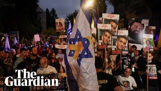 Israelis gather near Netanyahu's residence as they mark anniversary of October 7 attacks