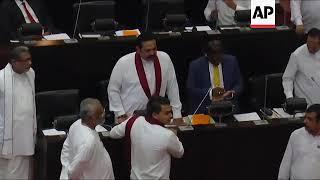 After brawl, pandemonium halts Sri Lanka's Parliament