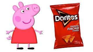 Peppa Pig characters and their favorite Snacks