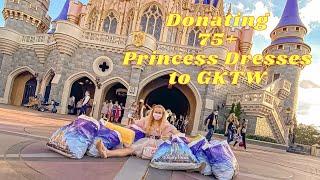 Donating over 75 princess dresses to GKTW (Give Kids the World village)