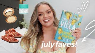 JULY FAVORITES! makeup, skincare, fashion, cozy sweatshirt, books, brush cleaner & new movie!