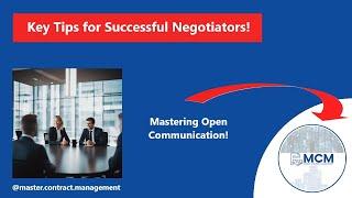 Mastering Open Communication: Key Tips for Successful Negotiators!