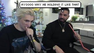 xQc Does Shisha with Drake for The First Time Ever