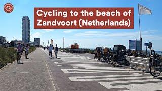 Cycling to the beach of Zandvoort (Netherlands)