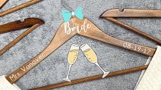 How to Make DIY Bridal Hangers with Cricut