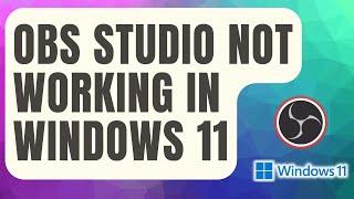 How To Fix OBS Studio Not Working In Windows 11 [Updated 2024]