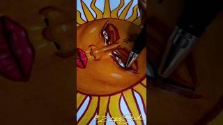 Copic Marker Drawing | The Sun #shorts #artoftheday #trending #viral #youtubeshorts #viralshorts