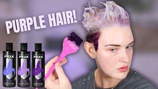 DYEING MY HAIR LAVENDER AT HOME | Arctic Fox Periwinkle, Girls Night, Purple AF