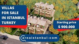 Forest View Villas for sale in Zekeriyakoy Istanbul, Triplex Villas for sale in Turkey