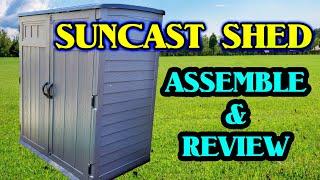 Suncast 6' x 4' Storage Shed, Extra Large, how to assemble, and review.