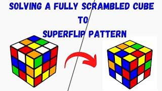 Solving a fully scrambled cube to Superflip pattern