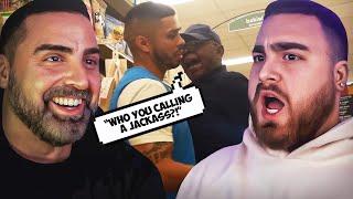 LosPollosTV And Dad React To MyHouseIsDirty Pushing Carts Prank