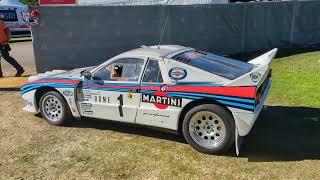 Lancia 037 rally car leaving The Quail