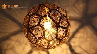 Modern Geometric Hollowed Out Globe 1-Light Pendant Light Review