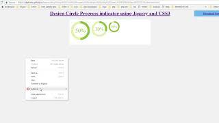 Design Circle Progress indicator using Jquery, HTML and CSS3