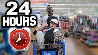 THE GREATEST 24 HOUR WALMART CHALLENGE OF ALL TIME! (KICKED OUT)