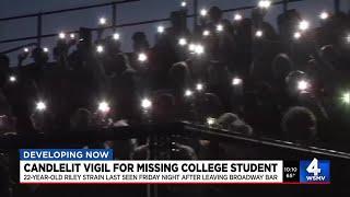 Candlelit vigil held for missing college student