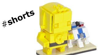 C3PO & R2D2 Brickheadz Speed Build #shorts