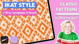 How to Make an Ikat Pattern in Procreate | Full Tutorial + Free Template and Smudger Brush