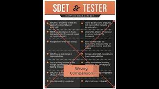 SDET vs Tester - Wrong Comparison