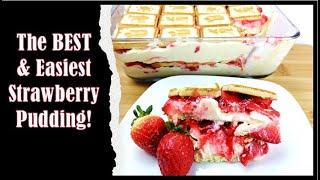 The BEST & Easiest Strawberry Pudding!