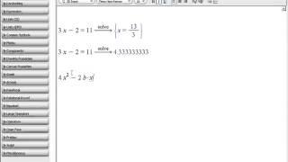 Maple Training: Solving Equations