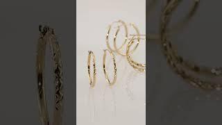 14k Gold Hoop Earrings Handmade by NY Gold & Silver Trading Inc.