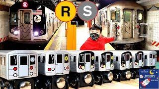 Johny Unboxes MTA Munipals R & S Subway Trains & Goes On A Train Ride To NEW Grand Central Station