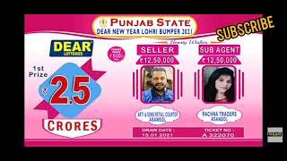 Punjab state Dear New year Lohri Bumper 2021 (Result) winner's