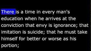 Self-Reliance by Ralph Waldo Emerson