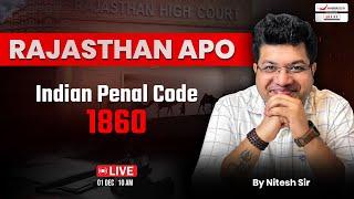 IPC 1860 in One Video | Rajasthan APO 2024 Judiciary Exams | Minor Law By Nitesh Sir ALEC Judiciary