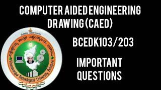 Computer aided engineering drawing|BCEDK103/203| #study #engineering #educational