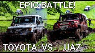 TOYOTA VS UAZ: A EPIC HARD OFF-ROAD BATTLE!