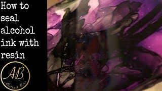 How to seal alcohol ink with resin