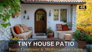 Transform Your Tiny House Patio with Rustic Farmhouse Decor and Mediterranean Style