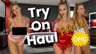 Never wear these on TikTok! 4K TRANSPARENT SEE-THROUGH & SATIN LINGERIE TRY-ON HAUL WITH 3 OUTFITS