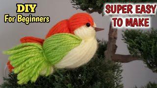 DIY With Me | Amazing Woolen Hanging Bird making idea | How to make yarn bird