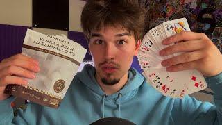 Playing Cards and Marshmallows ASMR