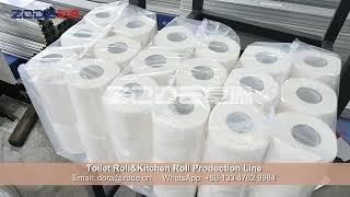 Full Automatic Toilet Roll&Kitchen Roll Production Line with Packing Solution Tissue Paper Making