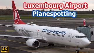 Luxembourg Airport Planespotting | Observation Terrace View | 4K