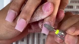 Full set of short square acrylic nails for beginners