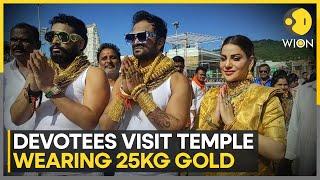 India: Devotees wearing 25 kg of gold visit Sri Venkateswara temple in Tirupati | WION