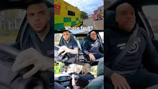 Ambulance NEAR MISS!  #drivingfails #crash #learnerdriver