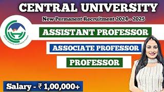 Central University of Himachal Pradesh | Faculty Recruitment | Assistant associate and Professor