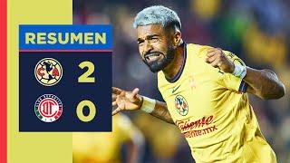 Resumen completo: América 2 – 0 Toluca | Cuartos de Final, Ida | ¡Nos llevamos el primero!