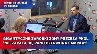 Gigantyczne zarobki żony prezesa PKOl. "Nie zapala się panu czerwona lampka?"